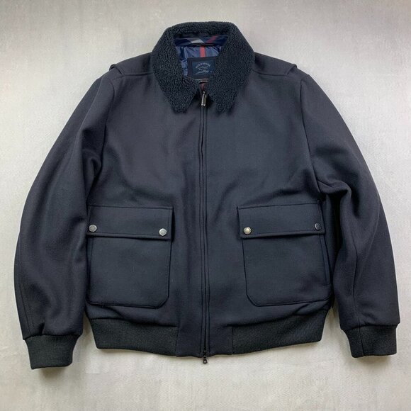 Paul & Shark Other - Paul & Shark Mens Winter Jacket 2XL Navy Blue Full Zip Wool and Cashmere Blouson